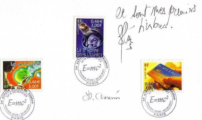 01 bf39 22 09 2001 le siecle au fil des timbres sciences