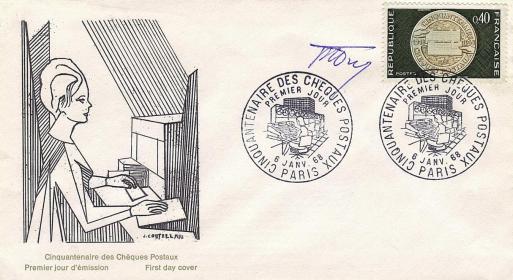 03 1542 06 01 1968 cheques postaux