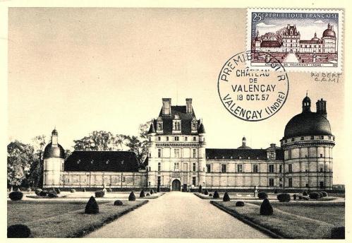 11 1128 19 10 1957 le chateau de valencay