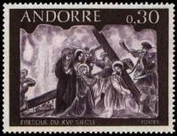 150c 192 12 10 1968 fresques du xvie s de la maison des vallees a andorre la vieille sainte veronique et le christ 1