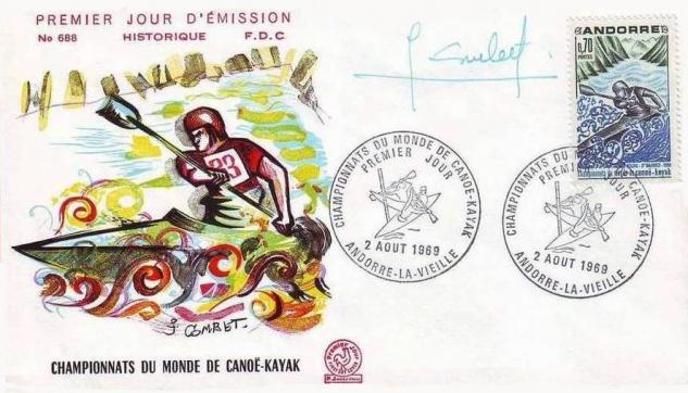 160b 196 02 08 1969 championnat du monde de canoe kayak a bourg saint maurice savoie kayak en course1