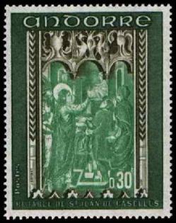 186a 214 18 09 1971 retable de la chapelle de saint jean de caselles vert olive brun et emeraude