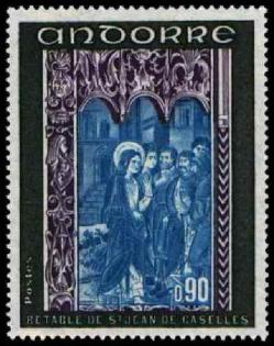 186i 216 18 09 1971 retable de la chapelle de saint jean de caselles noir violet et bleu