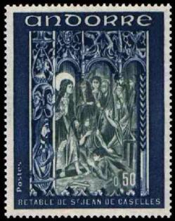 192d 222 16 09 1972 retable de la chapelle de saint jean de caselles bleu et gris bleu