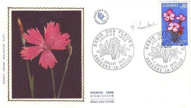 31 231 07 07 1973 fleur des vallees d andorre l oeillet sauvage