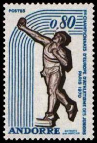 73 205 11 09 1970 premiers championnats d europe d athletisme des juniors lancement du poids 1